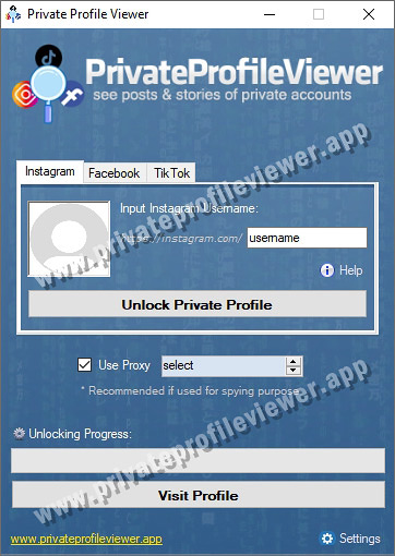 Private Profile Viewer App for Instagram, TikTok and Facebook
